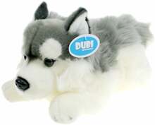 Pehme mänguasi Dubi Plusz koer husky, 30 cm, valge/hall