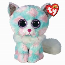 Pehme mänguasi TY Beanie Boos kass Opal, 15 cm, pastell