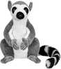 Pehme mänguasi Beppe leemur Madagaskarilt, istuv, 27 cm, 14159