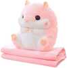 Pehme mänguasi Lean Toys hamster pleediga 3-in-1, 35 cm, roosa