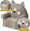 Laste kokkupandav tugitool Lean Toys, kass, 3 taset, hall, 56x50 cm