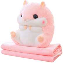 Pehme mänguasi Lean Toys hamster pleediga 3-in-1, 35 cm, roosa