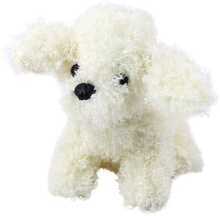 Pehme mänguasi Lean Toys Miniature Poodle Dog, valge, 20 cm