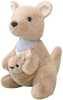 Pehme mänguasi känguru poegadega Lean Toys, 23 cm