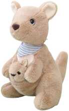 Pehme mänguasi känguru poegadega Lean Toys, 23 cm