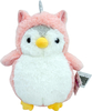 Pehme mänguasi Tulilo Roman pingviin, valge/roosa, 20 cm