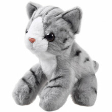 Pehme mänguasi Beppe Cat, hall, 13 cm