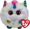 Pehme mänguasi Ty Puffies Harmonie ükssarvik, 9 cm, TY42512, valge