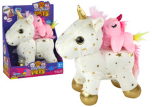 Pehmete mänguasjade komplekt Lean Toys ükssarvikud, valge