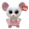 Pehme mänguasi TY Beanie Boos Nina Ballerina Mouse, valge, 15 cm