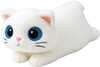 Pehme mänguasi kass Lean Toys, suurte silmadega, valge, 45 cm