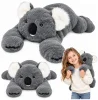 Pehme mänguasi koala Lean Toys, hall, 60 cm