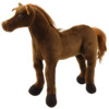 Pehme hobune Lean Toys, tumepruun, 40 cm x 37 cm