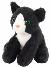 Pehme mänguasi Beppe Zoo Sitting Cat, valge/must, 13 cm