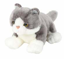 Pehme mänguasi Beppe Cat 17802, valge/hall, 30 cm