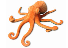 Pehme kaheksajalg Lean Toys, oranž, 55 cm