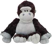 Pehme mänguasi gorilla Lean Toys, tumehall, 22 cm