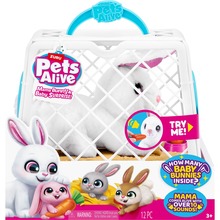 Interaktiivne mänguasi Zuru Pets Alive Mama Bunny & Baby Surprise, 2 tk