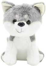 Pehme mänguasi Lean Toys, hunt, valge hall, 20 cm