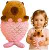 Pehme mänguasi Lean Toys Capybara Mermaid Pink, 28 cm