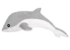Pehme mänguasi Lean Toys delfiin, hall, 70 cm