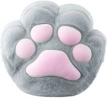 Pehme padi Lean Toys, kassi käpa kujuline, 40 cm, hall