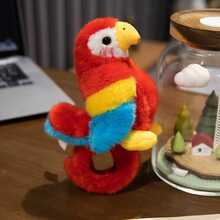 Pehme papagoi Lean Toys, punane, 13 x 8 cm