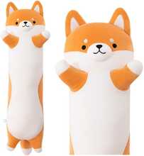 Pehme mänguasi kutsikas Lean Toys Shiba, 60 cm, punane/valge