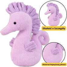 Pehme mänguasi Lean Toys, merihobu, lilla, 25 cm