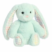 Pehme mänguasi Aurora Rainbow Gingham Bunnies 201030F, roheline, 18 cm