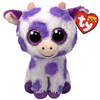 Pehme mänguasi TY Beanie Boos Ethel, lilla lehm, 15 cm