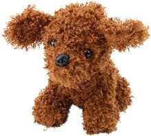 Pehme mänguasi Lean Toys Miniature Poodle Dog, pruun, 20 cm