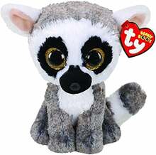 Pehme mänguasi TY Beanie Boos Linus, 15 cm, valge/must/hall