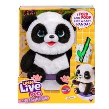 Interaktiivne plüüšmänguasi Little Live Pets My Baby Panda ChuChu, 25 cm, valge/must