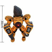 Pehme mänguasi Skibidi Toilet Drillman, kollane, 30 cm