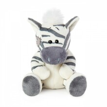 Pehme mänguasi Mg Dystrybucja Mascot The Friend of the Blue Nose - Zebra Zig Zag, 10 cm, valge/hall