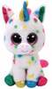 Pehme mänguasi ükssarvik TY Beanie Boos Unicorn Harmonie, 15 cm, valge/värviline