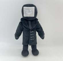 Pehme mänguasi HappyJoe Skibidi Toilet, TV Man, 25 cm, must