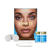 Kontaktläätsed Swati Aquamarine, 6 kuud, 1 paar, värvilised
