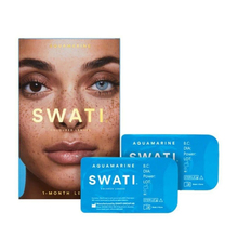 Kontaktläätsed Swati Aquamarine, 1 kuu, 1 paar, värvilised