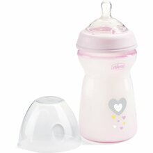 Lutipudel Chicco Natural Feeling Girl 6m+, 330 ml, roosa