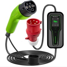 Mobiilne elektriauto laadija Qoltec Mobile EV Charger, 2in1 Type2, 11 kW, 3 faasi, CEE 5 PIN, LCD, 5 m