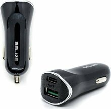 Autolaadija Beline CC18, 1 x USB, 1 x USB-C, 5 A, 30 W, must