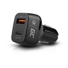 Autolaadija Green Cell CAD33, USB-C + USB-A, 42 W, must