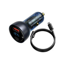 Autolaadija Baseus TZCCKX-0G, USB/USB-C, 65 W, must