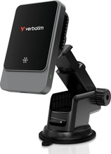 Juhtmevaba autolaadija Verbatim Charge n Drive CND-03, 15 W, must/hõbedane