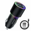 Autolaadija Joyroom JR-CL10, 2 x USB, 4.8 A, 24 W, + kaabel 3in1, must