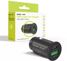 Autolaadija Mobile Origin CA19, USB-C/USB-A, 30 W