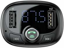FM-saatja Baseus S-09A, Bluetooth, 2 x USB, 3.4 A, must
