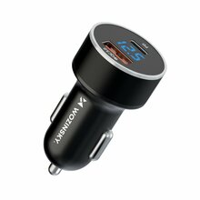 Autolaadija Wozinsky WDCCAC, 1 x USB, 1 x USB-C, 36 W, must